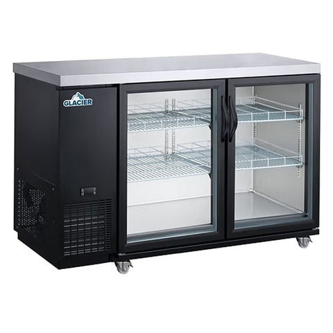 Glacier GBB-61G - 56.9" Bar Cooler with Two Swinging Glass Doors