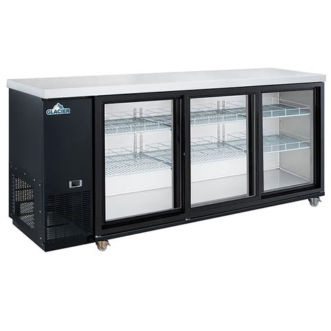 Glacier GBB-73GSD - 70.4" Bar Cooler with Three Sliding Glass Doors