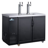 Glacier GDD-49 - 49.9" Bar Cooler with Two Swinging Solid Doors and Two Beer Dispensers