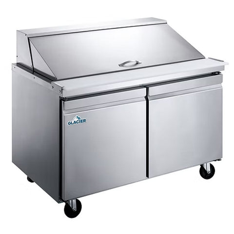 Glacier GMT-48-18 - 48.25" Mega Top Refrigerated Prep Table with Two Doors