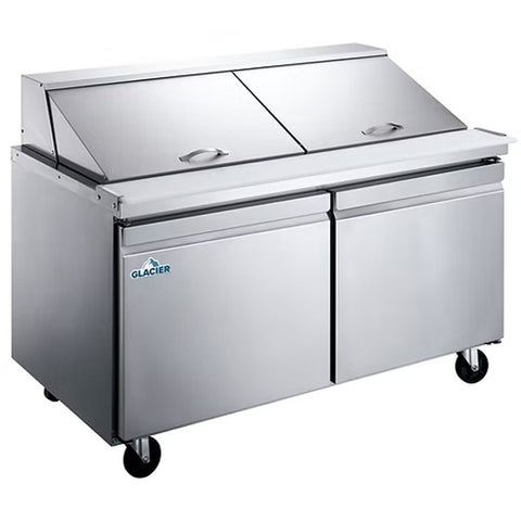 Glacier GMT-60-24 - 60.2" Mega Top Refrigerated Prep Table with Two Doors