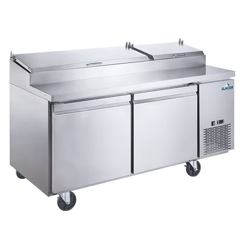 Glacier GPP-70 - 70" Refrigerated Pizza Prep Table with Two Doors