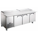 iBeeCool IBC-PPT93 - 91.9" Refrigerated Pizza Prep Table with Three Doors