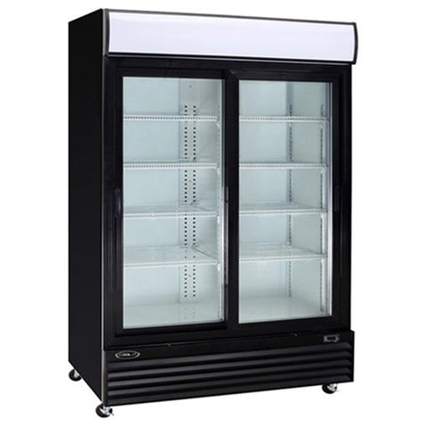 Kool-It KGM-50 - 52" Double Swinging Glass Door Display Cooler - 43.8 Cu. Ft.