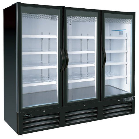 Kool-It KGR-78 - 81" Triple Glass Door Display Cooler - 75.5 Cu. Ft.