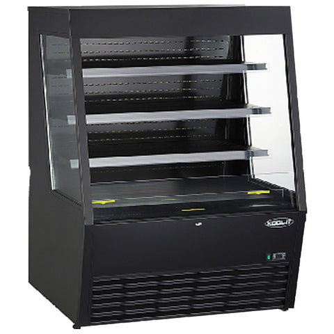 Kool-It KOM-48XBK - 48" Floor Model Open Cooler with Black Exterior - 15.7 Cu. Ft.