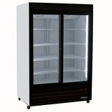 Kool-It KSM-40 - 47.5" Double Sliding Glass Door Display Cooler - 33.5 Cu. Ft.