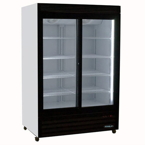 Kool-It KSM-40 - 47.5" Double Sliding Glass Door Display Cooler - 33.5 Cu. Ft.
