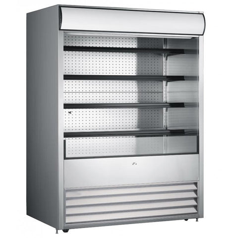 Omcan RS-CN-1050 - 72" Floor Model Open Cooler with Stainless Steel Exterior - 37 Cu. Ft.