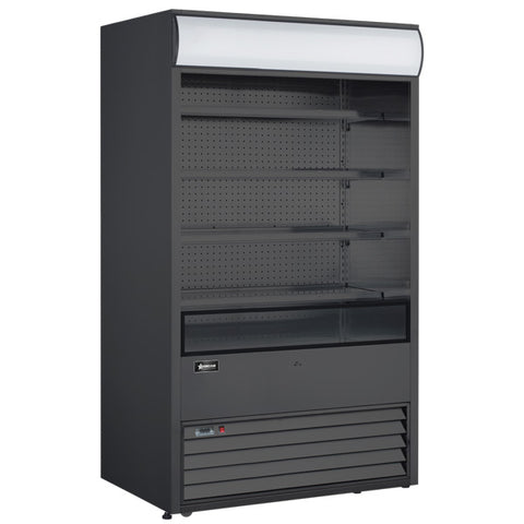 Omcan RS-CN-0700-B - 48" Floor Model Open Cooler with Black Exterior - 24.7 Cu. Ft.