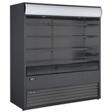 Omcan RS-CN-1050-B - 72" Floor Model Open Cooler with Black Exterior - 37 Cu. Ft.