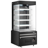 Omcan RS-CN-0900 - 37" Floor Model Open Cooler with Black Exterior - 19.7 Cu. Ft.