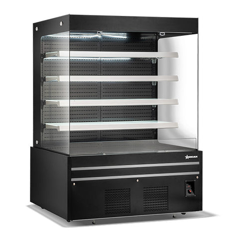 Omcan RS-CN-1500 - 60" Floor Model Open Cooler with Black Exterior - 33.9 Cu. Ft.
