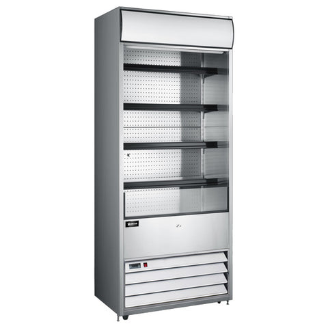 Omcan RS-CN-0440 - 30" Floor Model Open Cooler with Stainless Steel Exterior - 15.5 Cu. Ft.