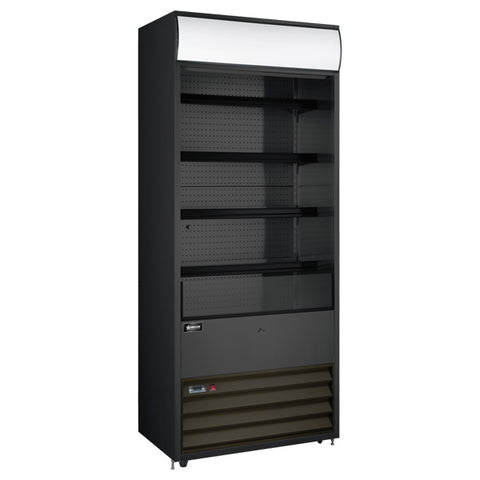 Omcan RS-CN-0440-B - 30" Floor Model Open Cooler with Black Exterior - 15.5 Cu. Ft.