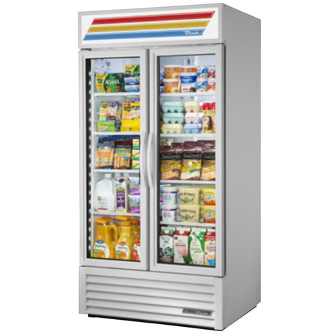 True GDM-35-HC~TSL01 - 39.5" Double Swinging Glass Door Display Cooler