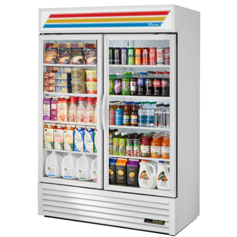 True GDM-49-HC~TSL01 - 54.2" Double Swinging Glass Door Display Cooler