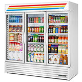 True GDM-72-HC~TSL01 - 78.2" Triple Swinging Glass Door Display Cooler