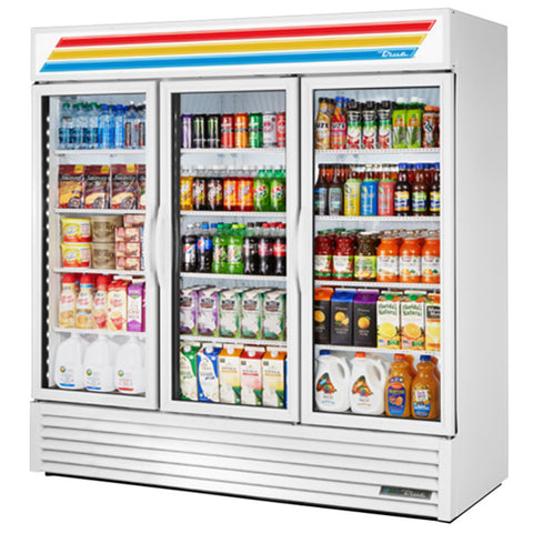 True GDM-72-HC~TSL01 - 78.2" Triple Swinging Glass Door Display Cooler