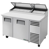 True TPP-AT-60-HC - 60.25" Refrigerated Pizza Prep Table with Two Doors and Alternate Top
