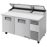 True TPP-AT-67-HC - 67.4" Refrigerated Pizza Prep Table with Two Doors and Alternate Top