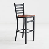 Direct Chairs B-59-BL-WS-WN - Bar Stool with Wood Seat
