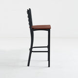 Direct Chairs B-59-BL-WS-WN - Bar Stool with Wood Seat