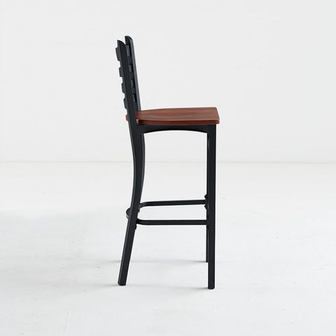 Direct Chairs B-59-BL-WS-WN - Bar Stool with Wood Seat