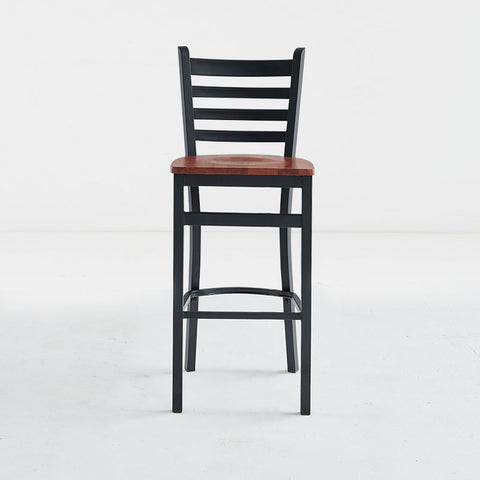 Direct Chairs B-59-BL-WS-WN - Bar Stool with Wood Seat