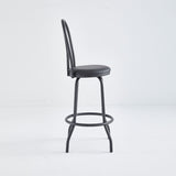Direct Chairs B-48-BL-VY-BLA-SWIVEL - Swivel bar stool with black vinyl seat