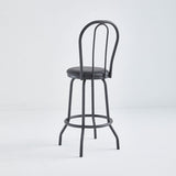 Direct Chairs B-48-BL-VY-BLA-SWIVEL - Swivel bar stool with black vinyl seat