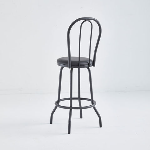 Direct Chairs B-48-BL-VY-BLA-SWIVEL - Swivel bar stool with black vinyl seat