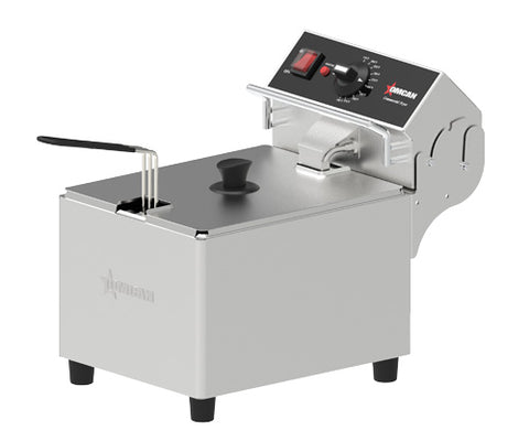 Omcan 47282 - Elite Series 15 lbs Capacity Electric Countertop Single Basket Deep Fryer – 240 V, 3600 W