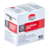 Cambro 68914 - StoreSafe Rectangular Dissolvable Food Rotation Label - 3"L x 2"H