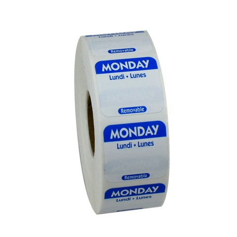R101 MONDAY TRILINGUAL PAPER 1X1 BLUE REMOVABLE