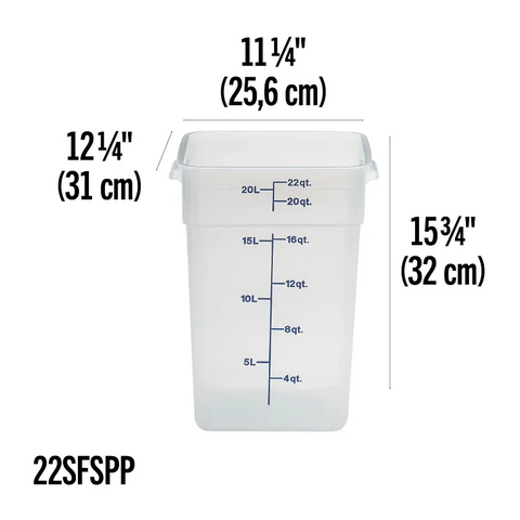 Cambro 22SFSPP190 - CamSquares® Classic – Translucent