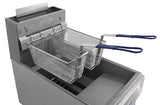 Omcan 43422 - 35-40 lb. Propane Gas Floor Fryer – 90,000 BTU