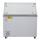 Omcan 47743 - 50″ Nine (9) Pan Gelato Dipping Cabinet with Flat Sneeze Guard
