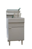 Omcan 46021 - 65-70 lb. Natural Gas Floor Fryer – 150,000 BTU