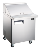 Omcan 50049 - 28″ One (1) Door Mega Top Refrigerated Prep Table, 7 cu.ft. (198 L), Stainless Steel