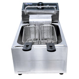 Omcan 39371 - 6 qt (7 Liters) Single Countertop Electric Fryer – 220V, 1Ph, 2500W