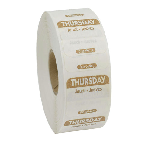R104 THURSDAY TRILINGUAL PAPER 1X1 BROWN REMOVABLE