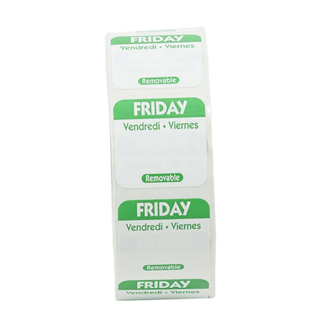 R105 FRIDAY TRILINGUAL PAPER 1X1 GREEN REMOVABLE
