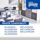 NEW Brother Genuine TN227BK, TN227C, TN227M, TN227Y High Yield 4-Color Toner Cartridge Set, Black Cyan Magenta & Yellow, TN227