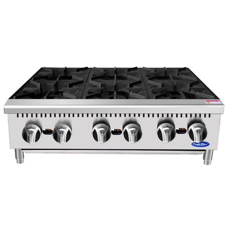 Atosa CookRite ACHP-6 - Six Burner Gas Hot Plate - 192,000 BTU