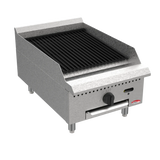 BakeMax BACGG18 Commercial Countertop 18 Inch Radiant Gas Charbroiler - 30,000 BTU