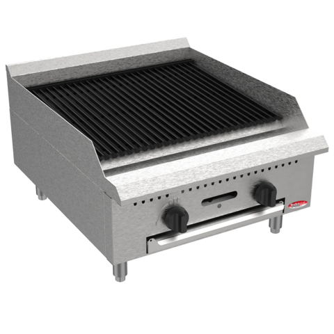 BakeMax BACGG24 - 24" Gas Radiant Charbroiler - 60,000 BTU