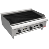 BakeMax BACGG36 - 36" Gas Radiant Charbroiler - 90,000 BTU