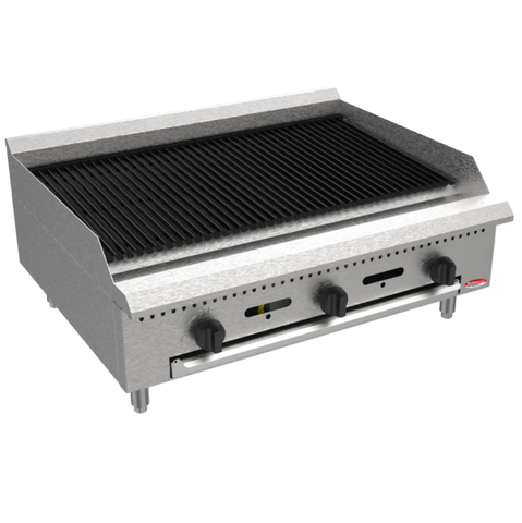 BakeMax BACGG36 - 36" Gas Radiant Charbroiler - 90,000 BTU