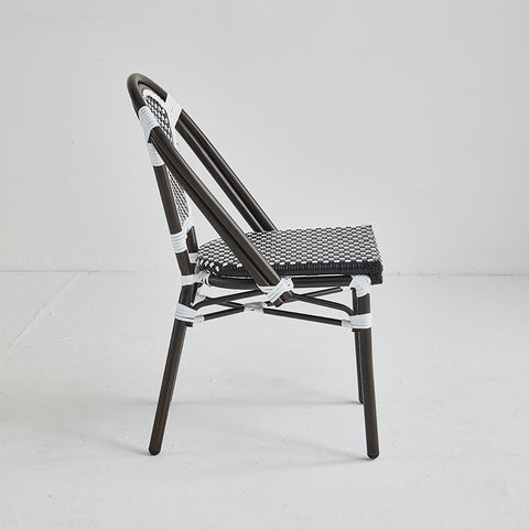 Direct Chairs BB-141-BRO-BLA-WHI - Restaurant patio chairs